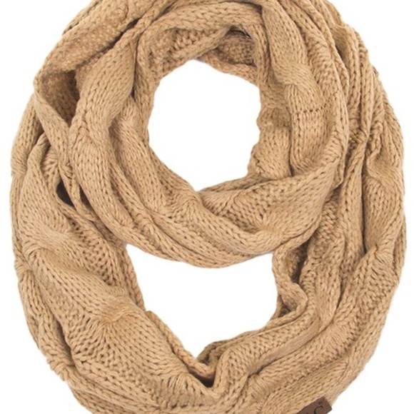 C. C. Cable Knit Infinity Scarf - Picture 1 of 1
